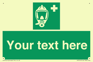 Custom sign safe condition Emergency escape breathing device